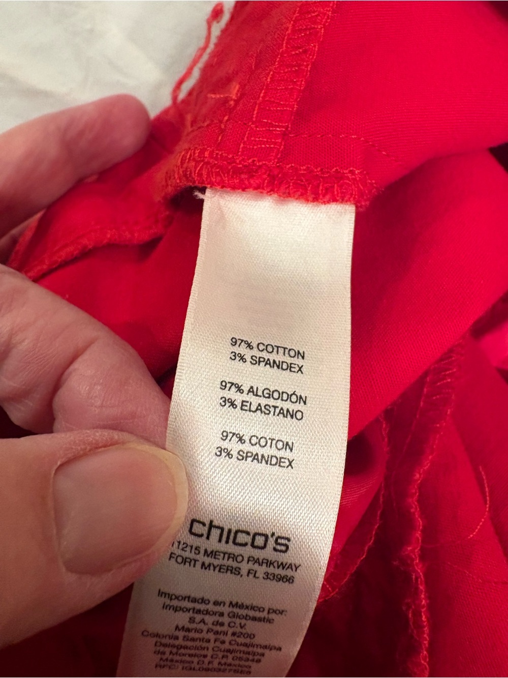 Chico's Vibrant Red Ankle-Length Pants. Size large or Chico’s size 2 - Picture 4 of 12